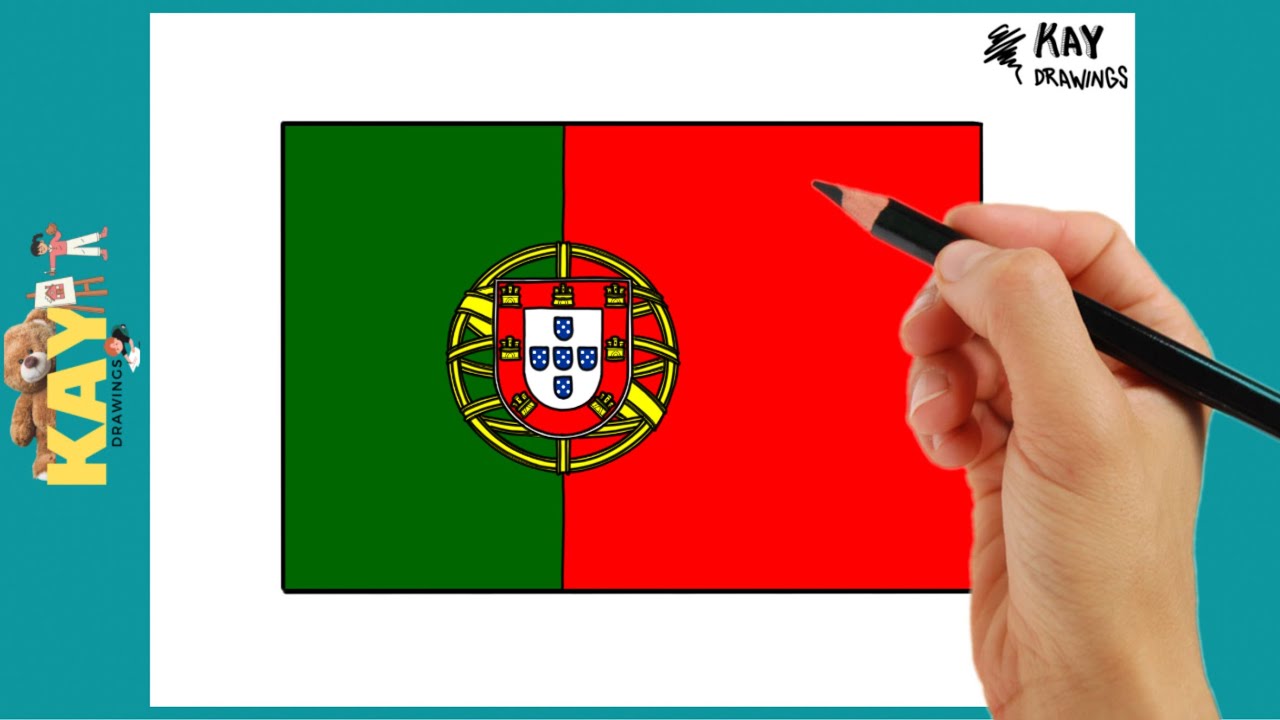How To Draw Flag of PORTUGAL 🇵🇹