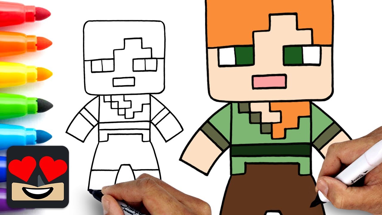 How To Draw Minecraft Alex