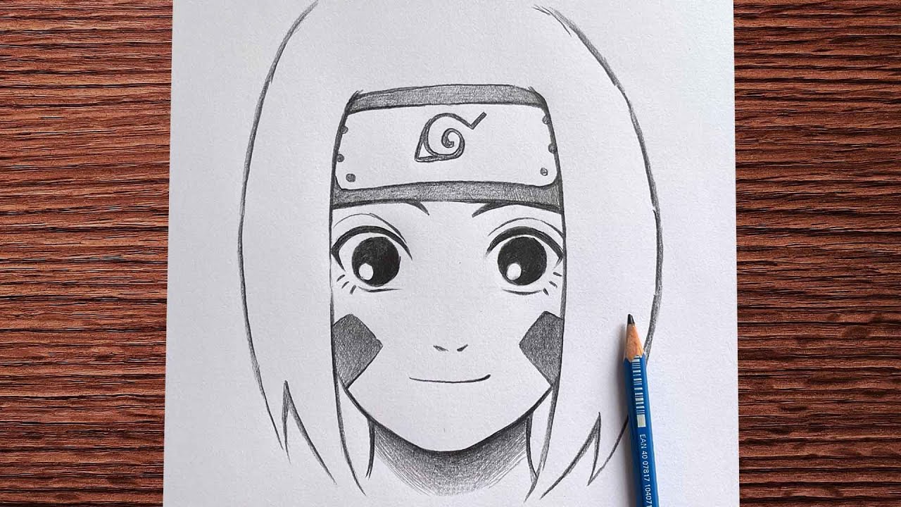 How to draw Nohara Rin | Easy anime sketch | Easy to draw