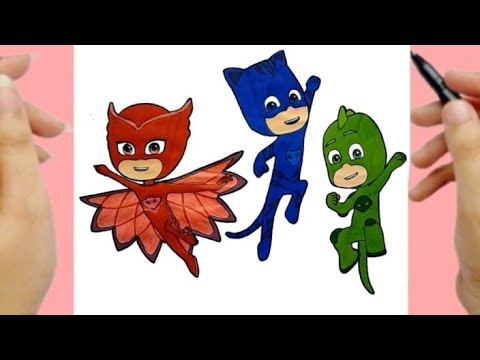 How to draw PJ MASKS Characters|PJ MASKS power heroes #pjmasks #drawing