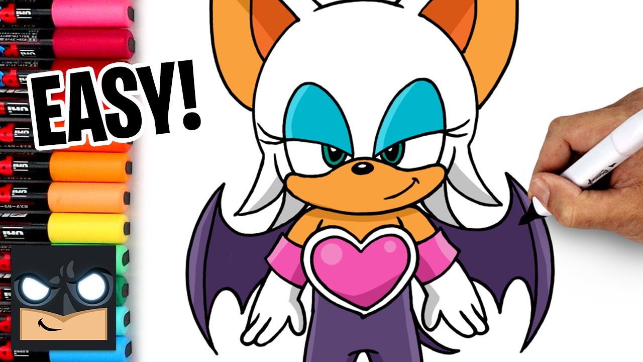 How To Draw Rouge the Bat | Sonic the Hedgehog