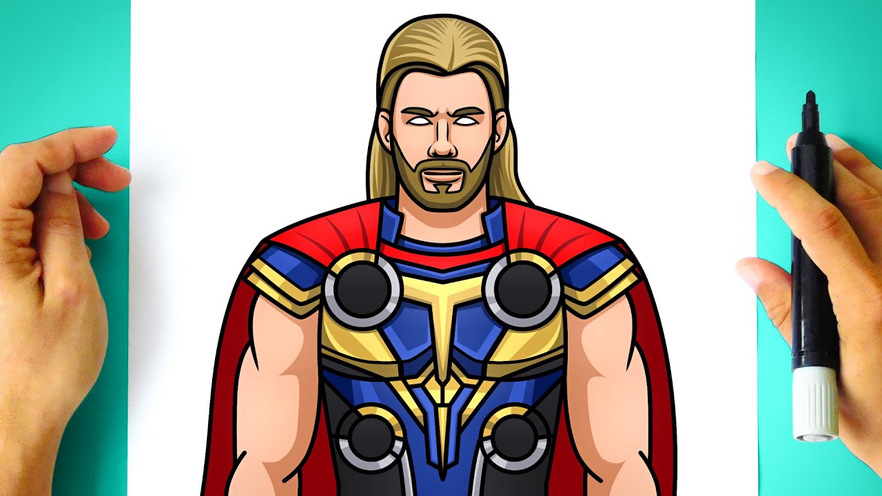 How to DRAW THOR - Love and Thunder - step by step