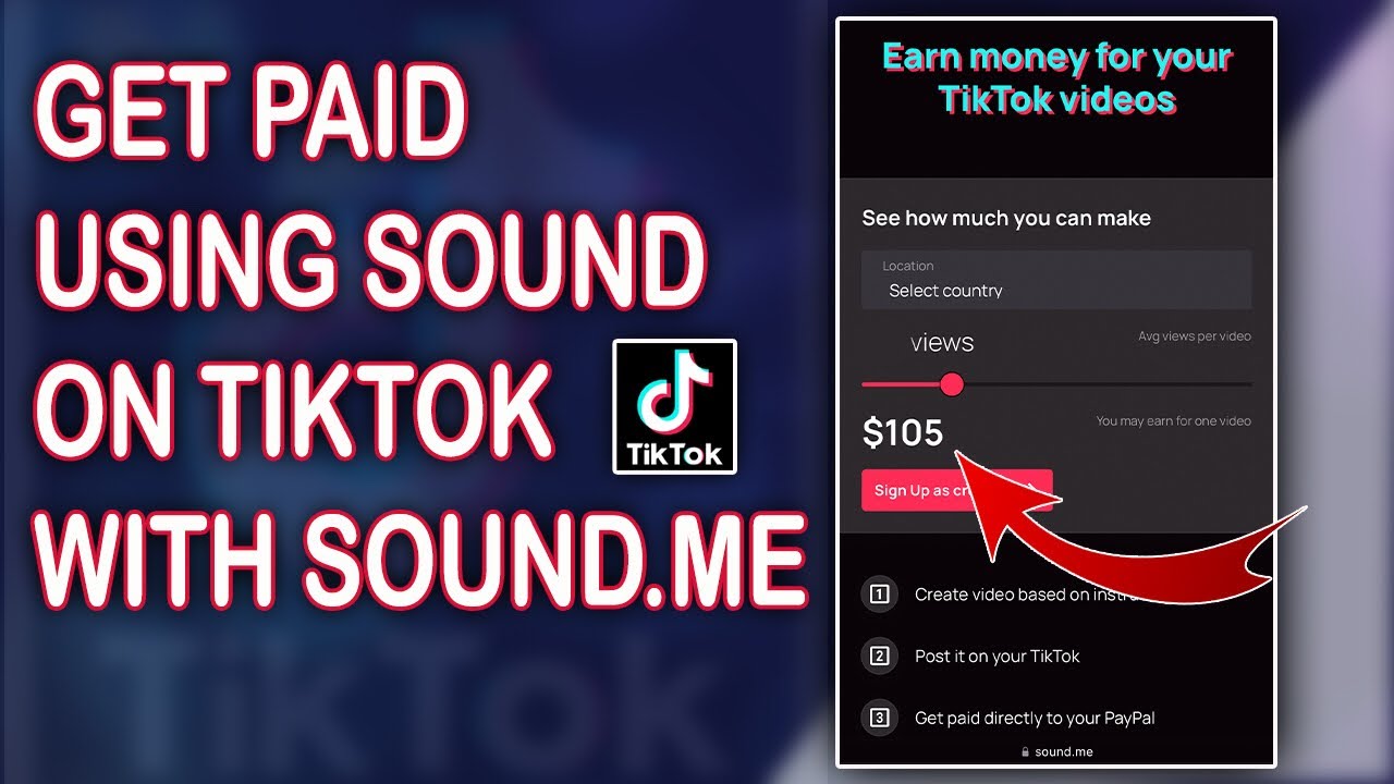 How to earn money on TikTok with sound.me