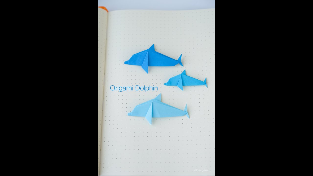 How to fold Kirigami Dolphin (Traditional) #Shorts