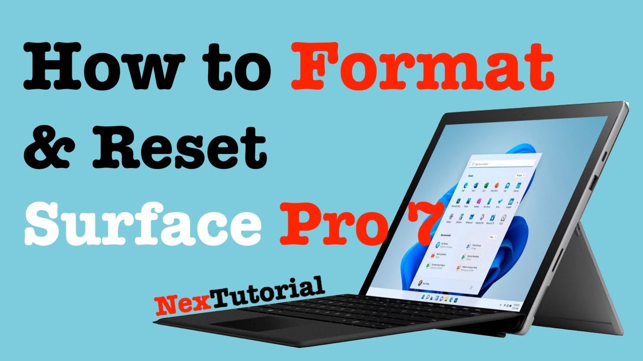 How to Format and Reset Surface Pro 7 Model #1866 | Factory Reset Surface Pro 7 | NexTutorial