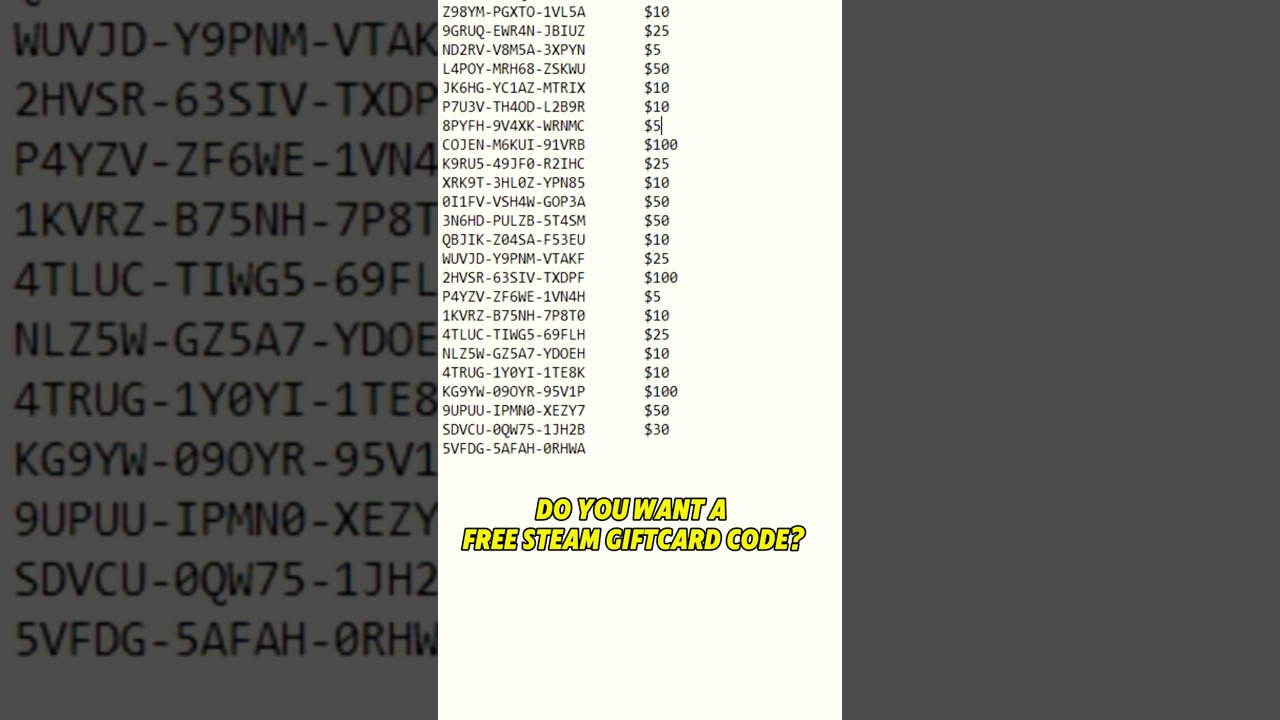 HOW TO GET FREE STEAM GIFT CODES! #steam