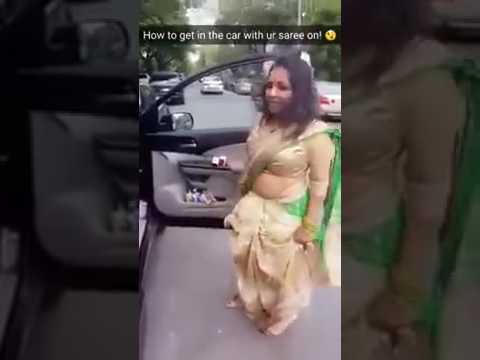 How to get in the car with a saree on 😇