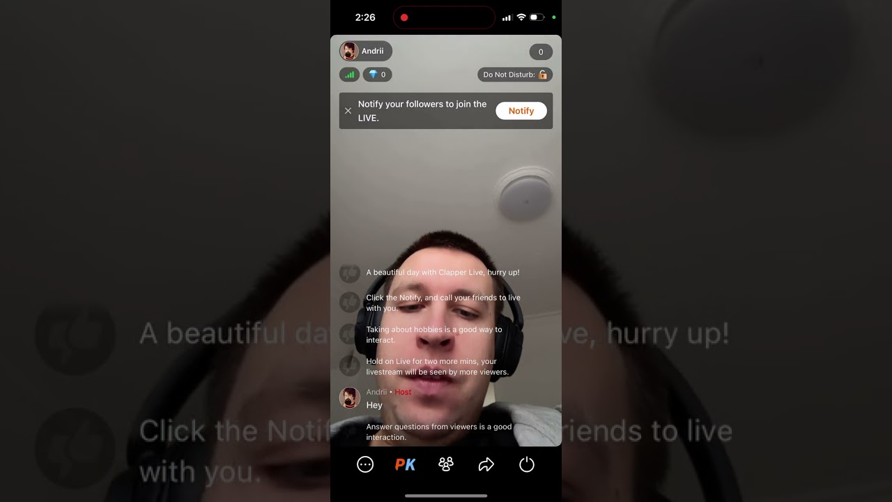 How to GO LIVE IN CLAPPER APP?