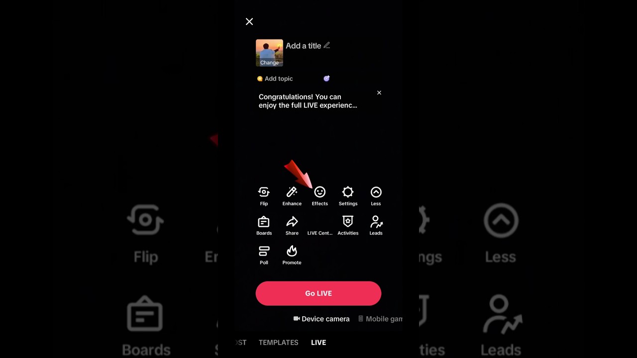 how to go live on TikTok Audio with out show your face./