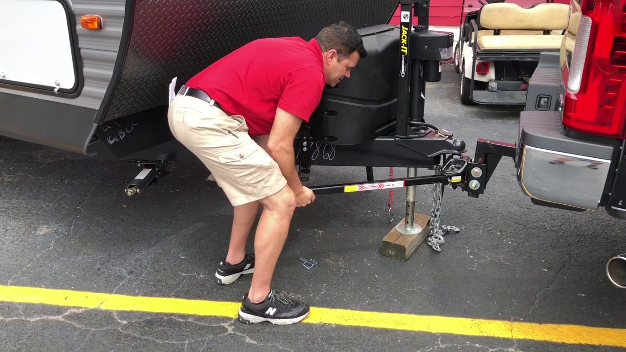 How to hook up a Equalizer E4 Sway Control Weight Distribution Hitch to a Travel Trailer Camper