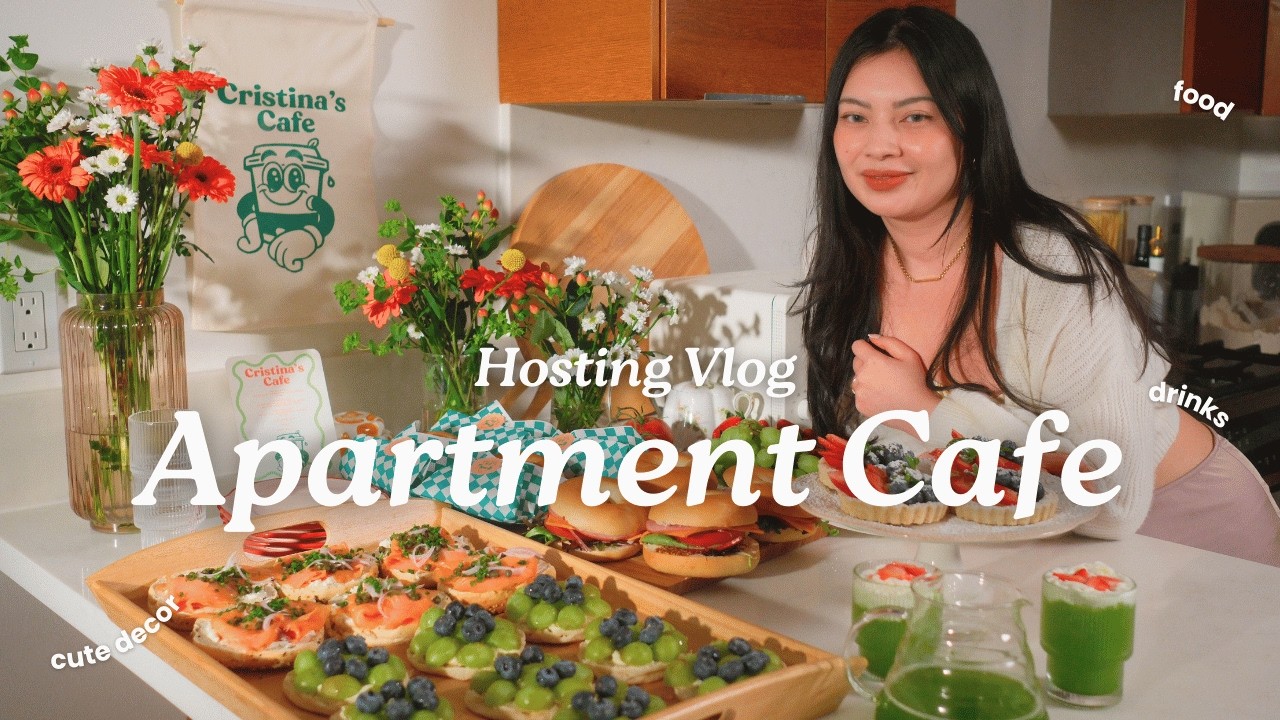 How to Host an Apartment Coffeeshop Vlog ✨ Home Cafe