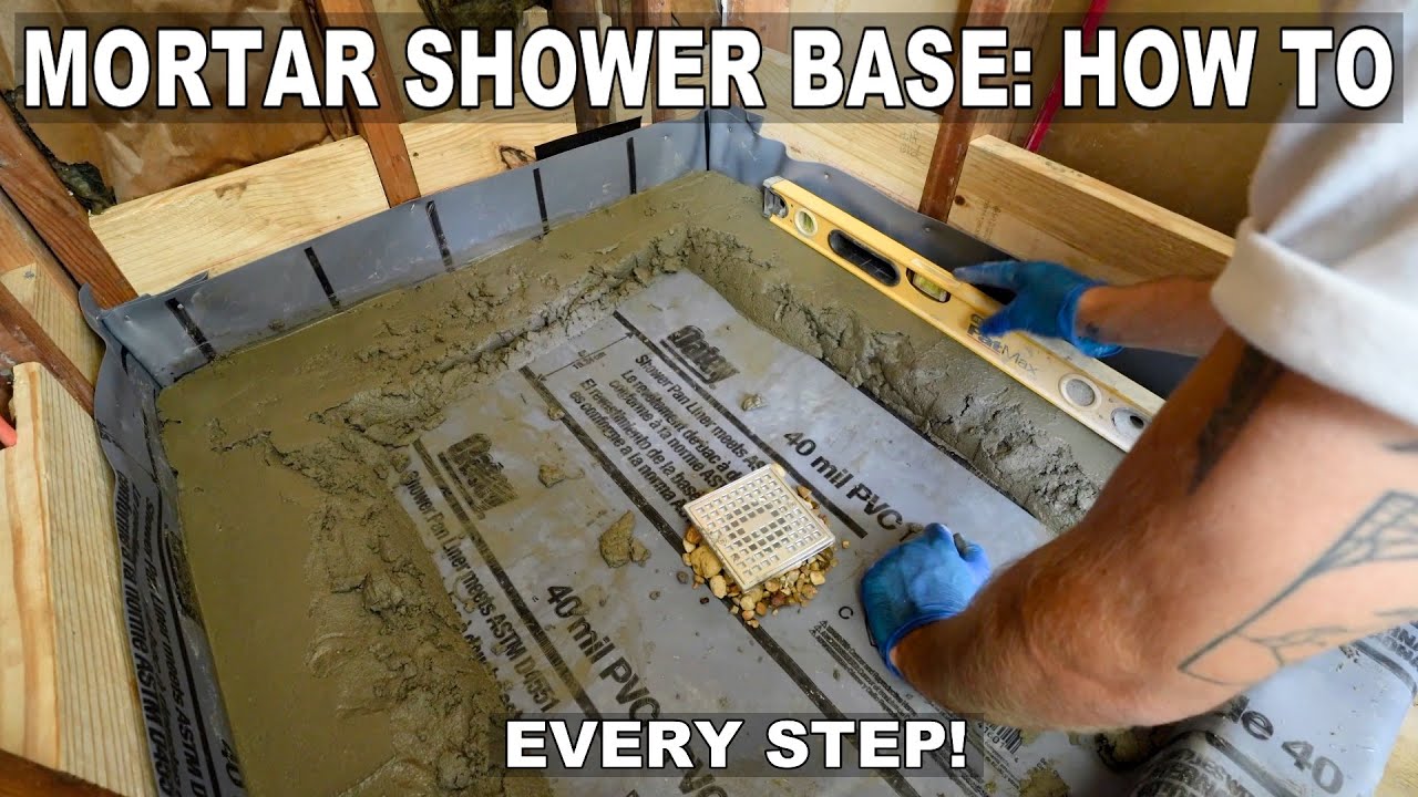 How To Install Shower Mortar Bed, Liner, and Drain. Shower Build A to Z