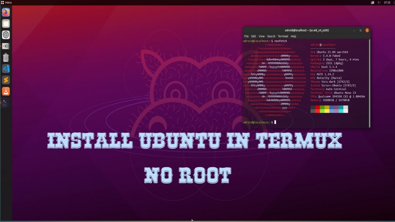 How to install udroid ubuntu in termux    |  No Root required