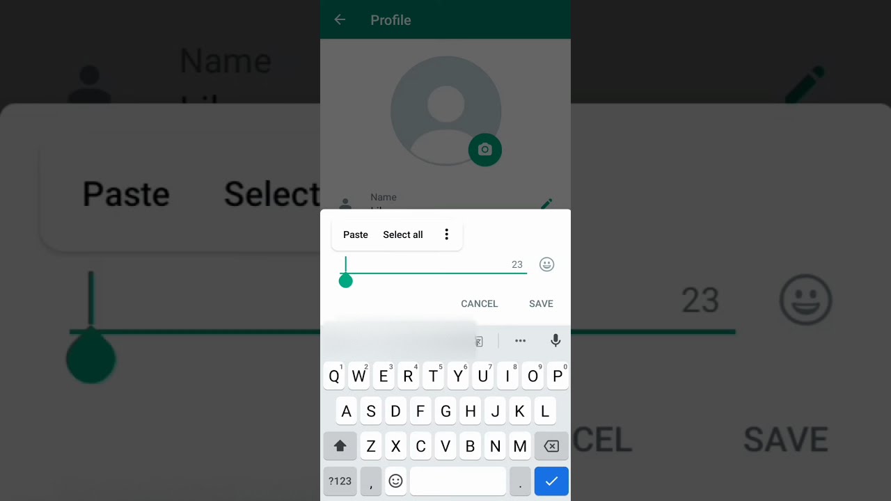How to keep Blank name in whatsapp