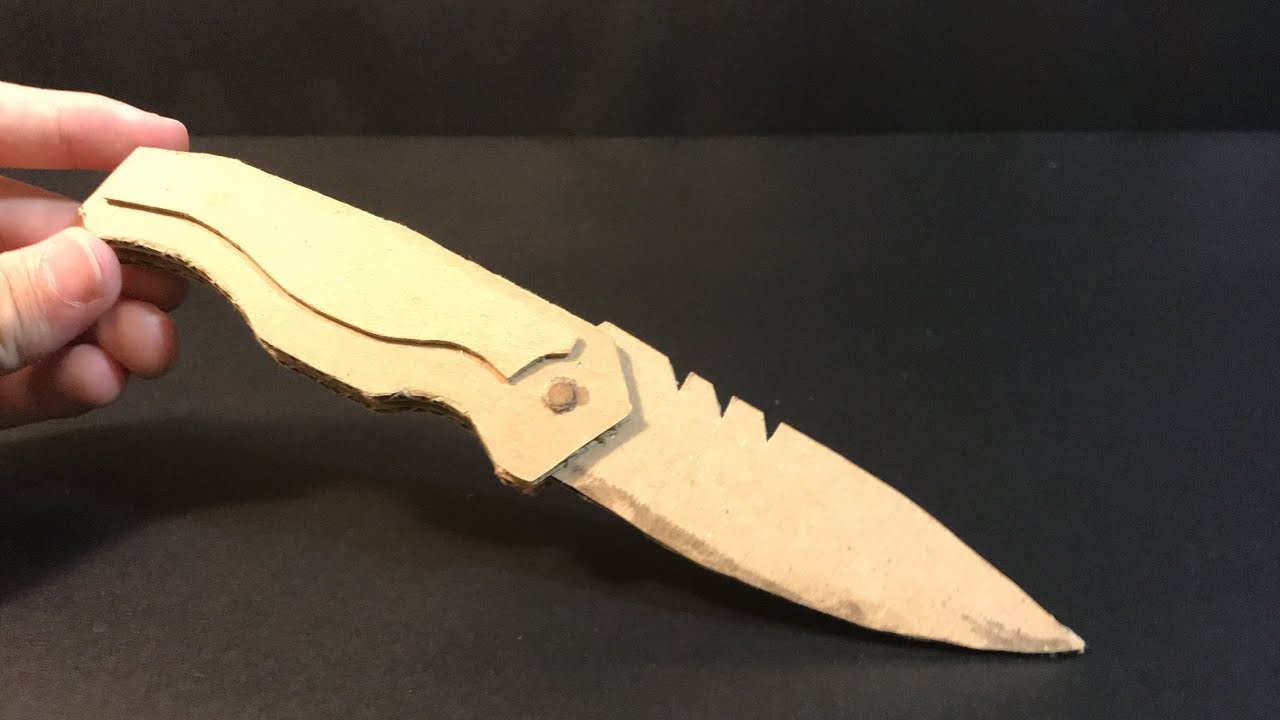 How to make a folding knife out of cardboard