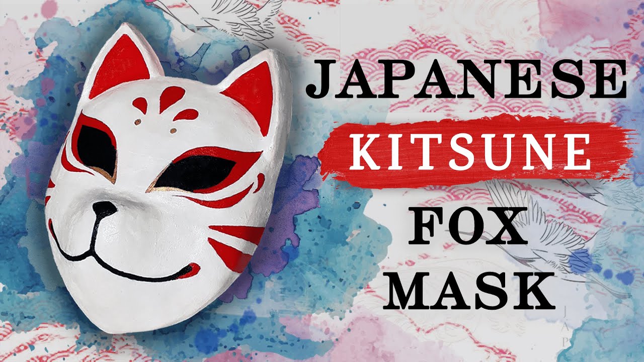 How to make a Japanese Kitsune mask! (full-face)