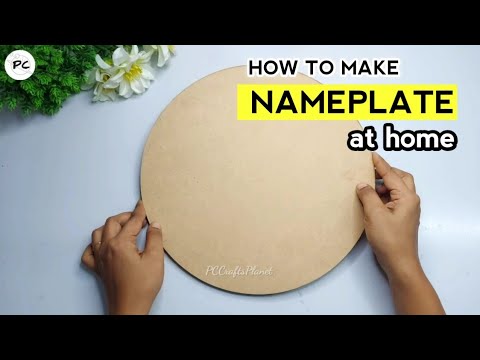How to make beautiful Nameplate at home | Nameplate making at home | PC Crafts Planet