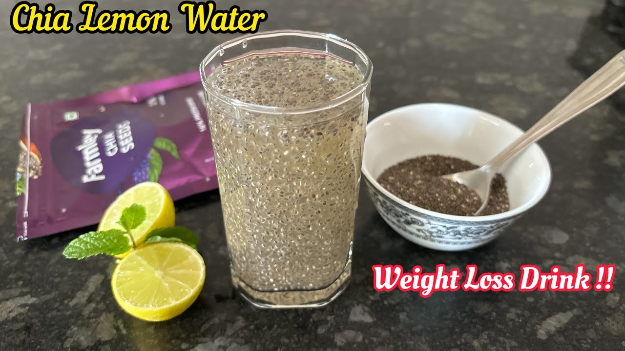 How to make Chia Seeds Water for Weight loss | Chia Seeds Lemon Detox Drink | Helps Reduce Belly Fat