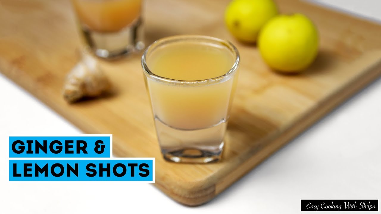 How to make Ginger Shots | Boost Immune System Ginger Lemon Shots | DIY Ginger Lemon Shots