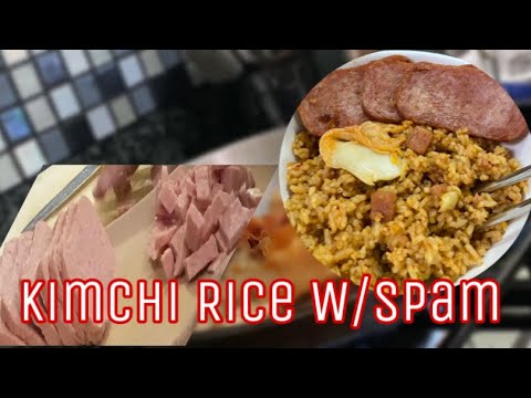 How to make Kimchi Rice w/spam | Rozelle follosco