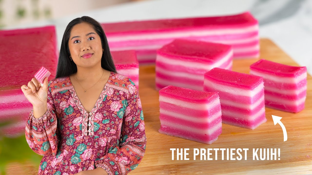 How to Make Kuih Lapis (Steamed Layer Cake) | Malaysian Kuih