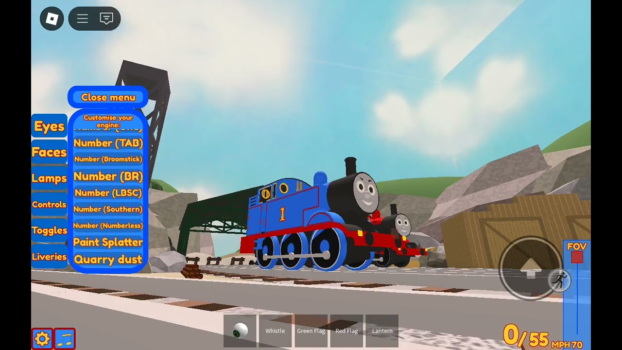how to make max and rws Thomas in Roblox blue train with friends