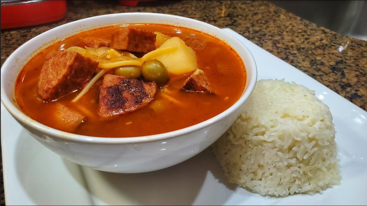 How to Make Sopa de Salchichon (Puerto Rican Salami Soup) Very Easy and Fast