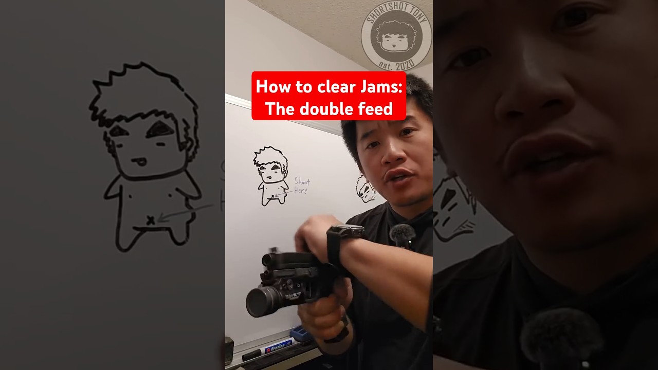 how to properly clear a double feed #glock #training #jams #malfunction #taprack #rxm #shortshottony
