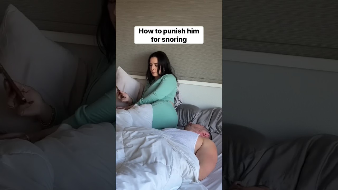 How to punish him for snoring #shorts #viral #trending #tiktok #couplegoals