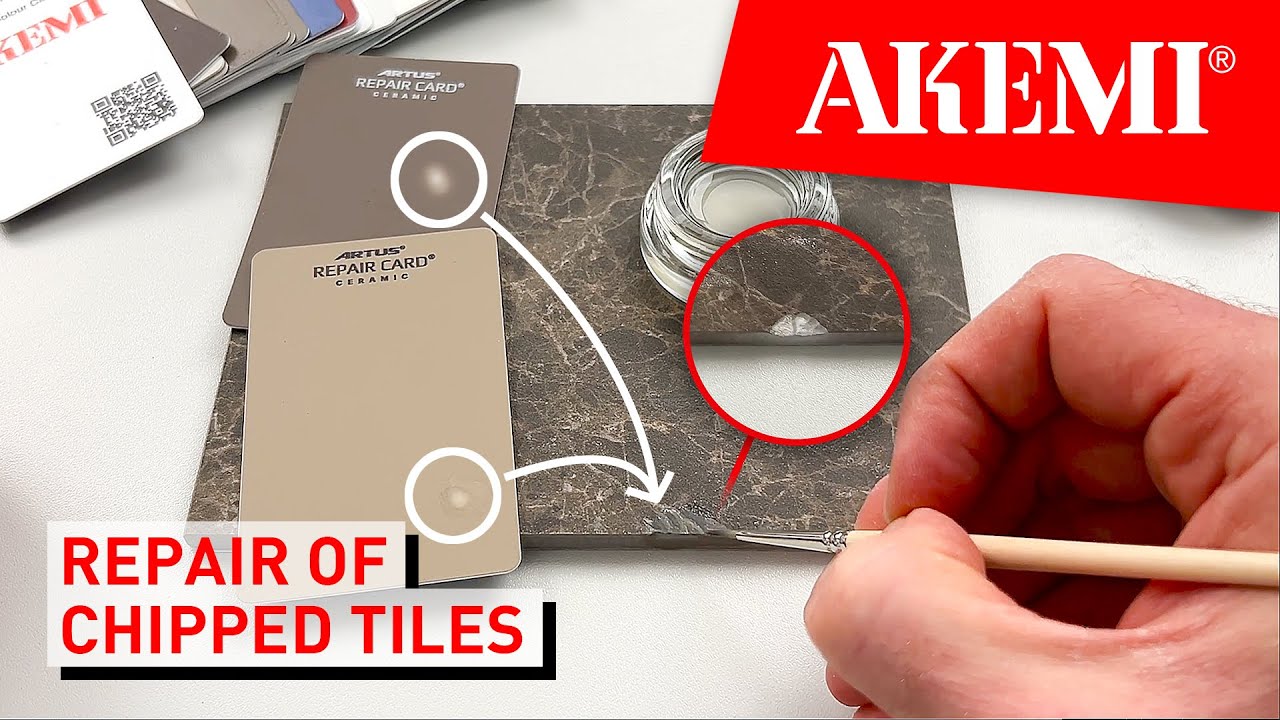 How to repair chipped ceramic tile edges almost invisibly? With the AKEMI® CERAMIC Smart Repair Set