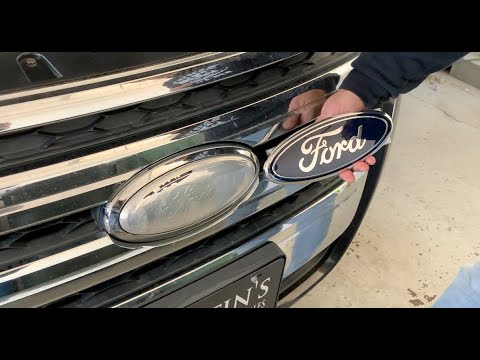 How To Replace The Ford Front Grill Logo Emblem On A 2011-2014 Ford Edge
