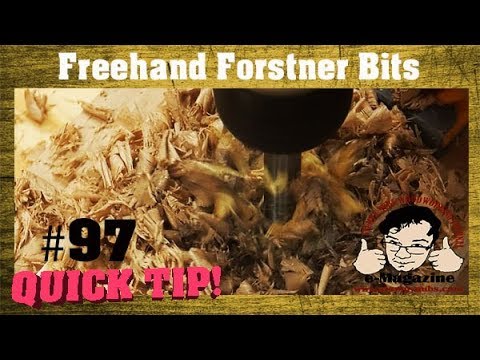 How to SAFELY use a forstner bit in a hand-held drill