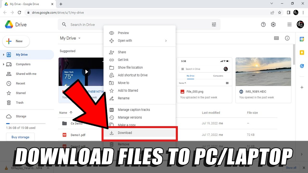 How to Save Google Drive Files to Computer/Laptop | dailydoubts