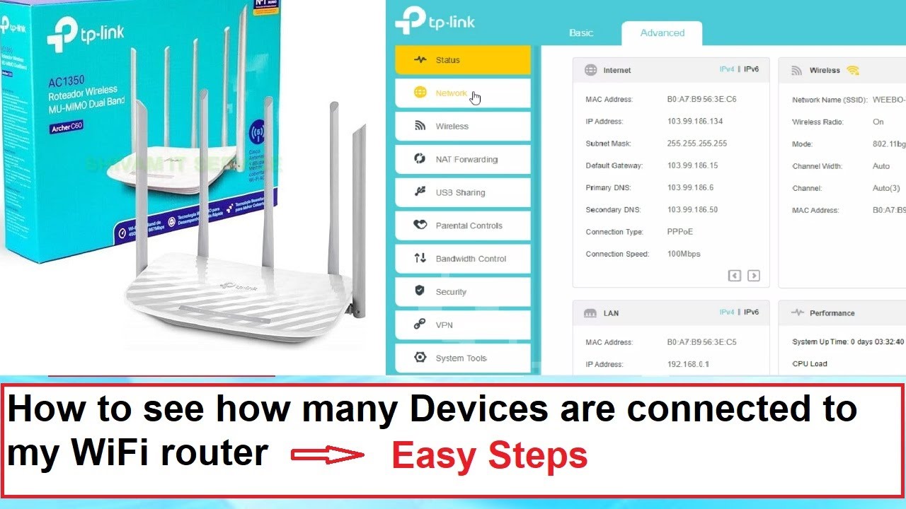 How to see how many Devices are connected to my WiFi router tp link Archer router | Dual band router