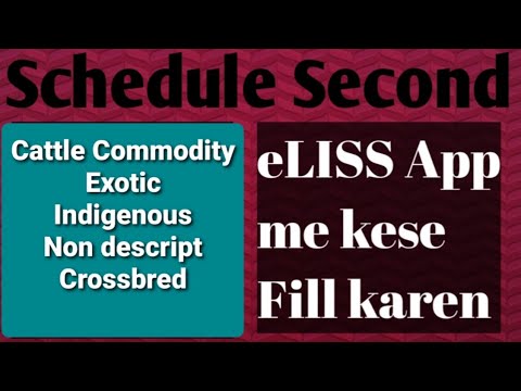 How to should Fill Breedwise Animal in Milk Commodity of Schedule Second in eLISS App