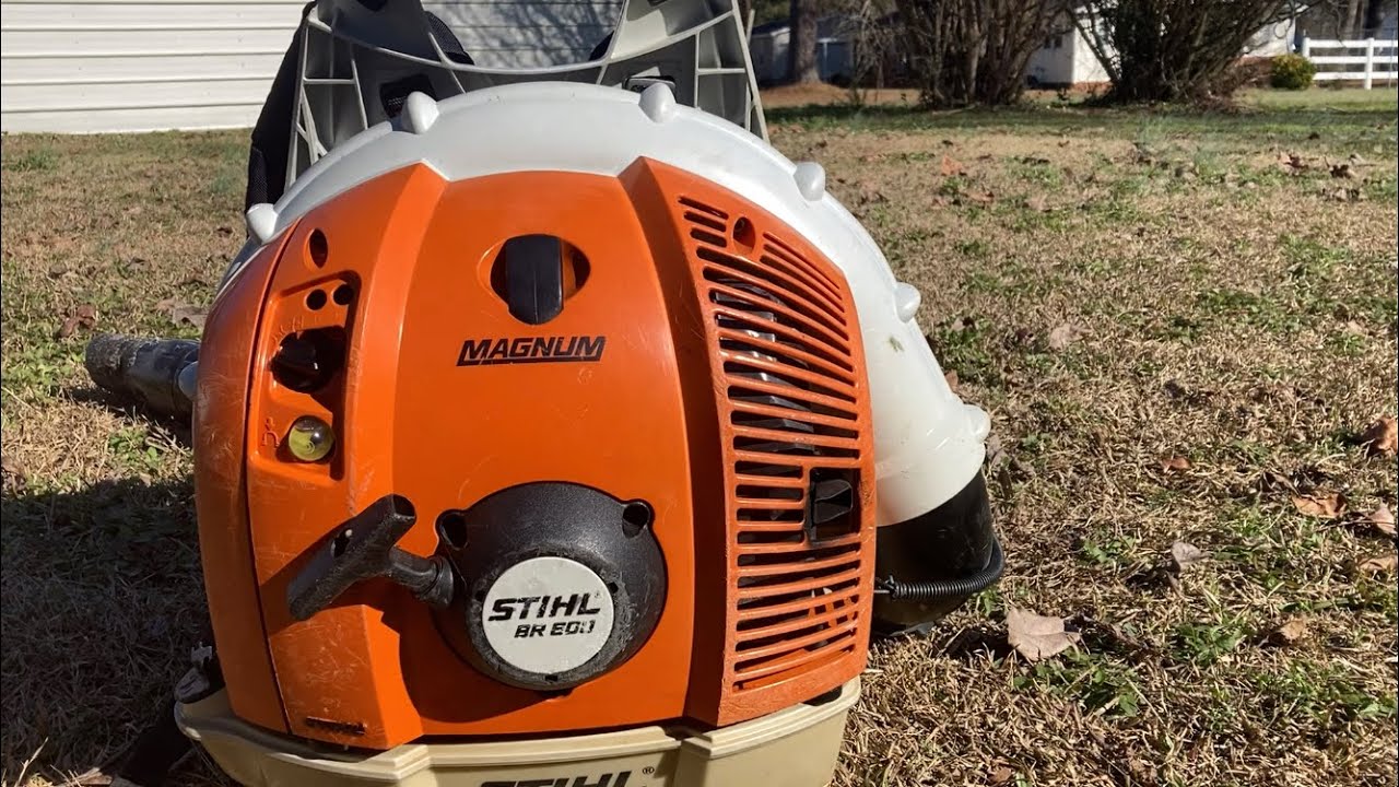 How to start a stihl BR600 backpack blower