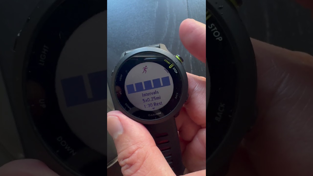 How to start interval training with Garmin Forerunner 55