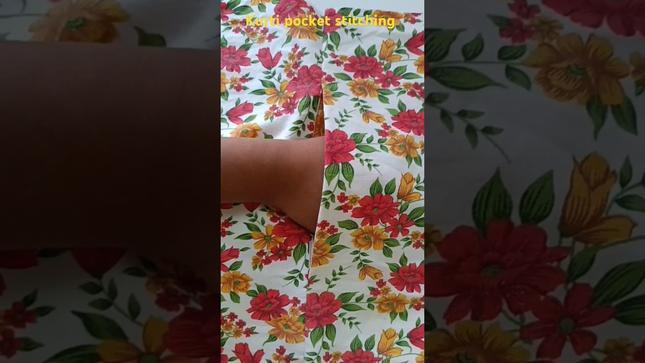 How to stitch pocket for kurti #pocketstitching #kurtipocket #shortvideos #viralvideos #viralshorts