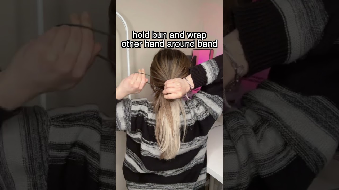 how to tie a low bun prettier #shorts