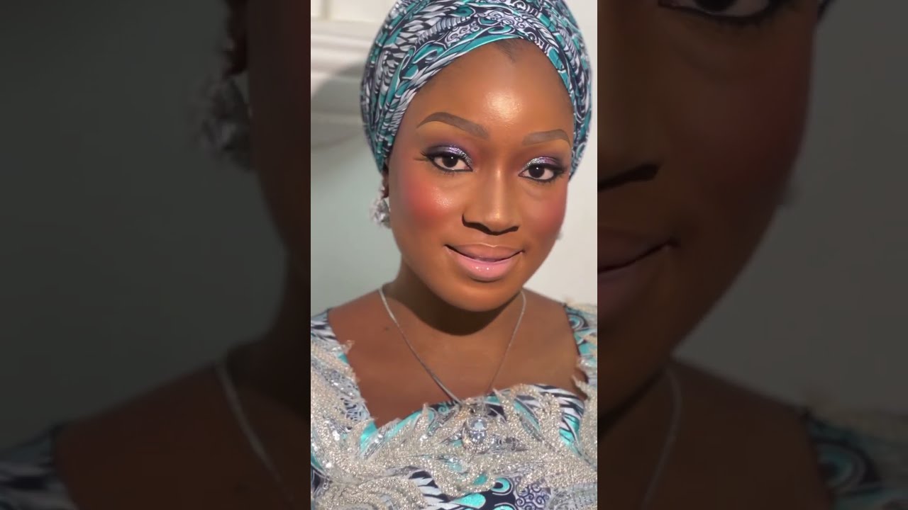 How to tie a simple v shape turban tutorial | yadda ake dauri me v shape cikin sauki