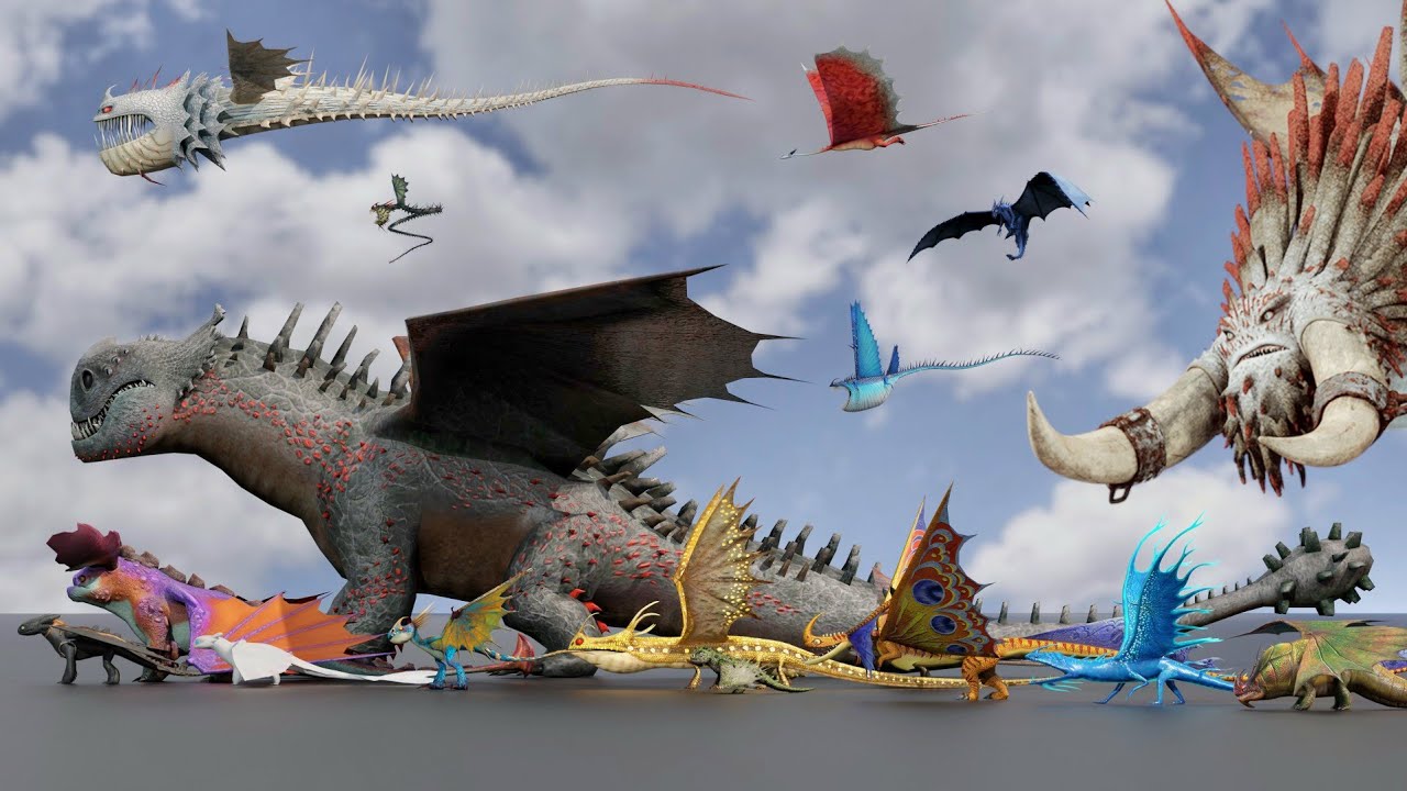 How to Train Your Dragon Size Comparison 3D | Dragon Size in Perspective