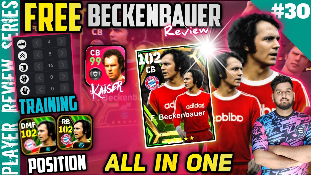 How To Use 102 Free Epic BECKENBAUER | Player Review | Best Training Guide | Best Free Gift?