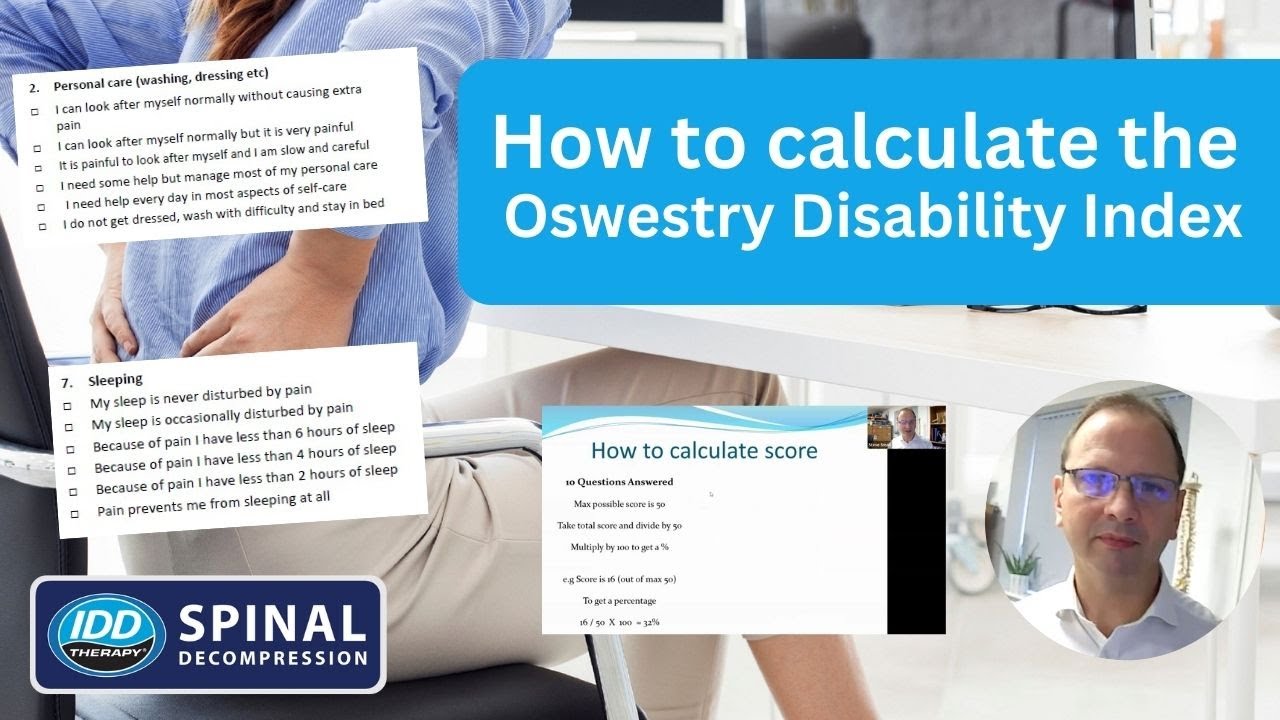 How To Use and Calculate the Oswestry Disability Index - quick and easy understanding