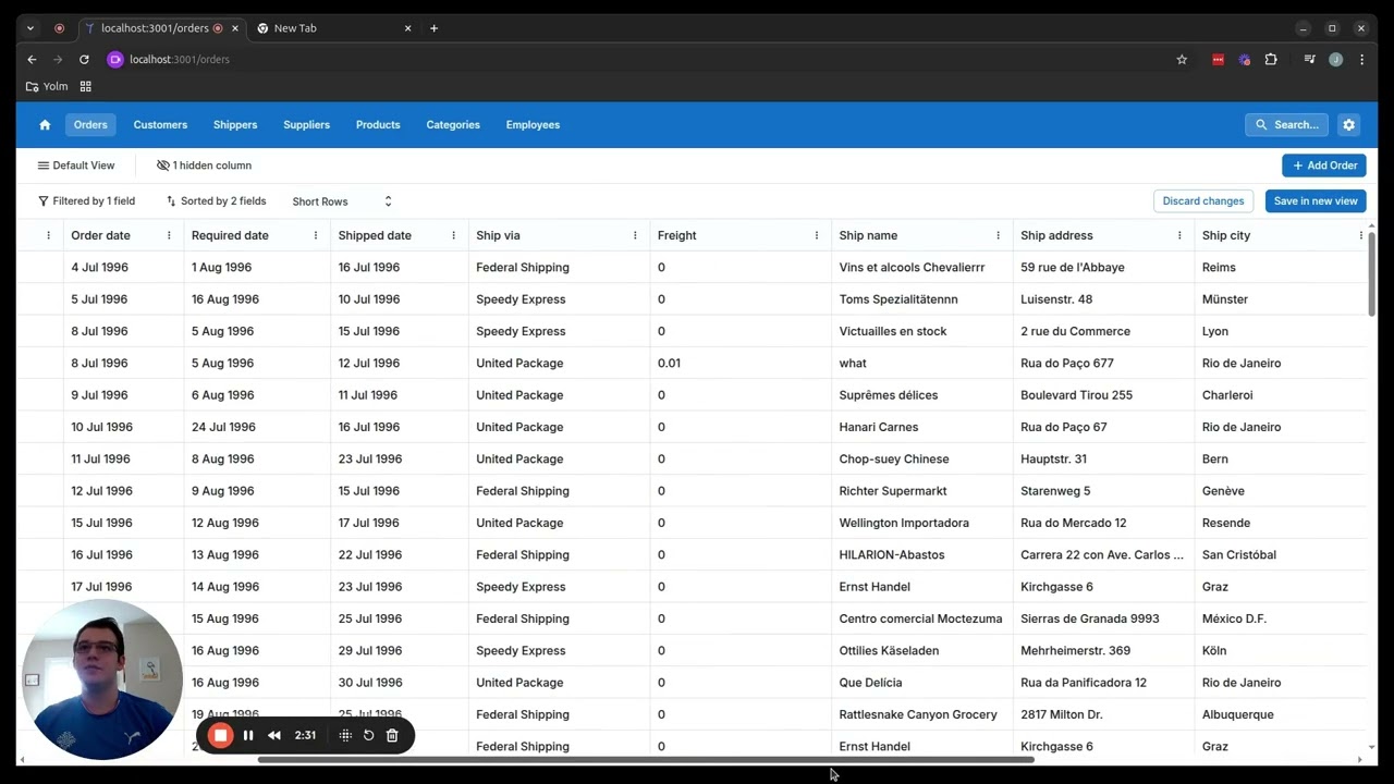 How to use the Yolm datagrid
