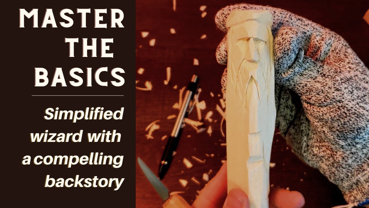 How to Whittle a Simple Wizard Face - Quick Beginner's Carving Project