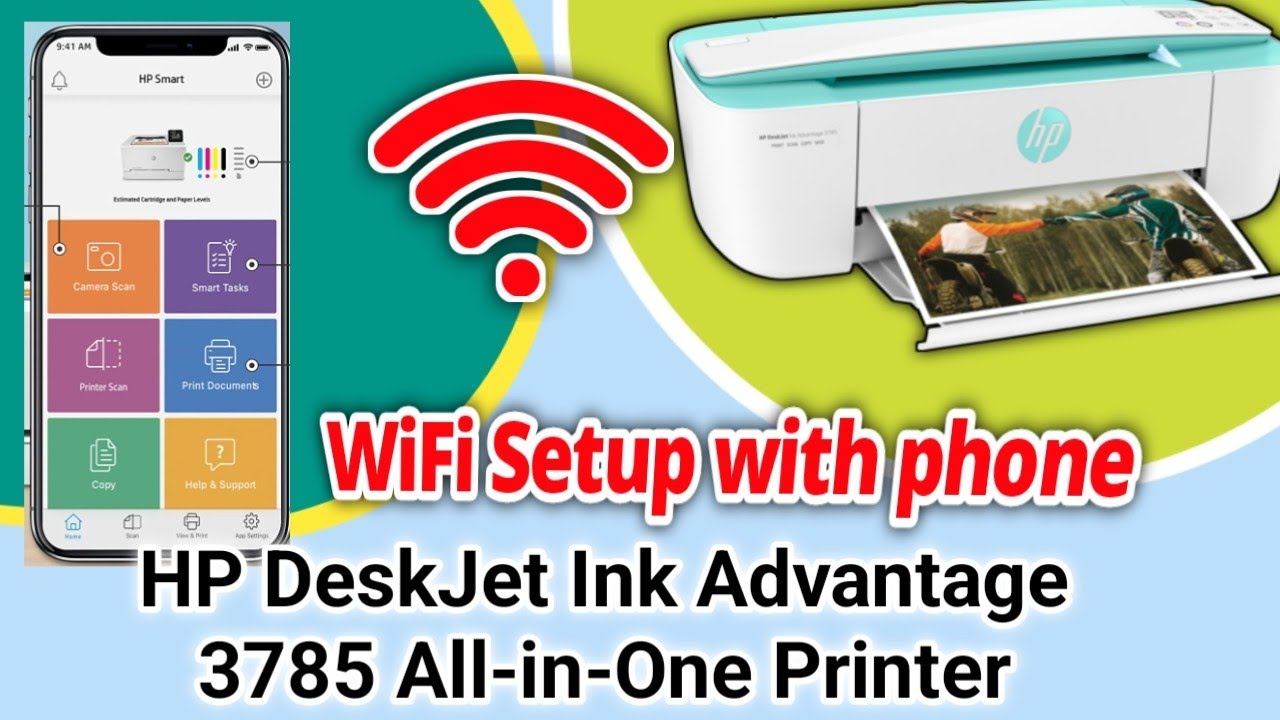 Hp Smart mobail phone.HP DeskJet Ink Advantage 3785 All-in-One Printer wireless setup with mobile.