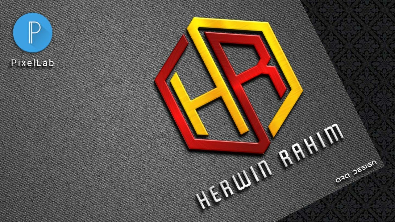 HR Logo Design Tutorial | Cara Membuat Desain Logo Keren 3D di Pixellab | - [ ara design ]