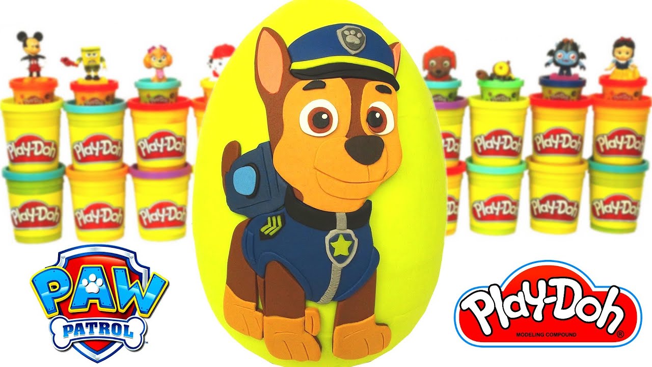 Huevo Sorpresa Gigante de Paw Patrol en Español Plastilina Play Doh Patrulla Canina de Cachorros