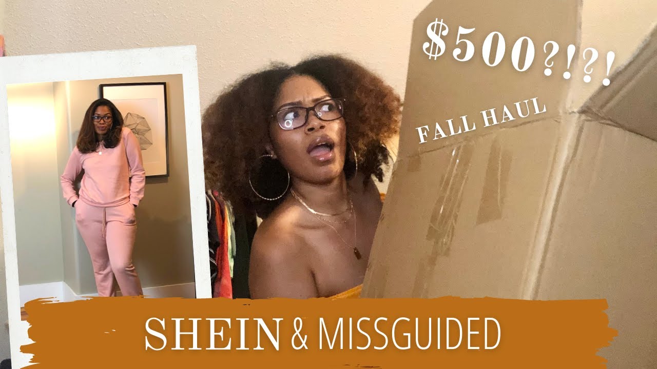 HUGE $500 SHEIN AND MISSGUIDED TRY-ON HAUL || 30+ ITEMS || COZY FALL SWEATS, DRESSES, ETC.