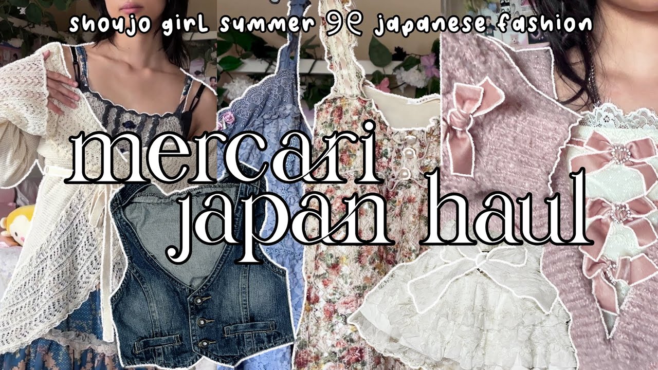 HUGE MERCARI JAPAN HAUL + try on ♡ shoujo girl summer🍡 ₊˚✧ (japanese fashion, summer styles)